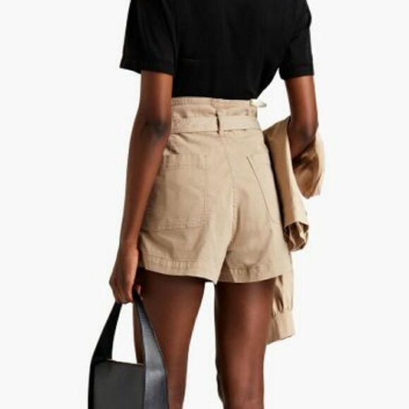 DL1961 Camile Paperbag Belted Khaki Shorts Size 30 NWT - Picture 2 of 10